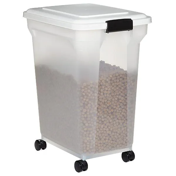 Iris 45 lb. Pet Food Container Clear & White