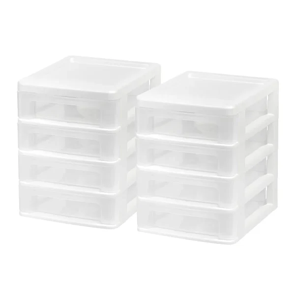 Iris Mini 4 Drawer Desktop Organizer Pkg/4