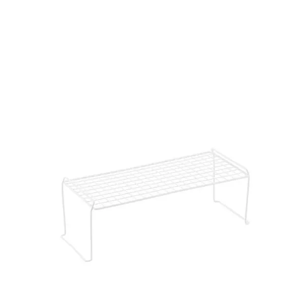 The Container Store Long Stacking Grid Shelf White