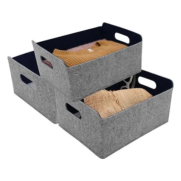 Welaxy Felt Foldable Drawer Organizer Navy