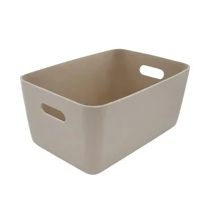 Welaxy Medium Storage Basket Rectangular Stone White